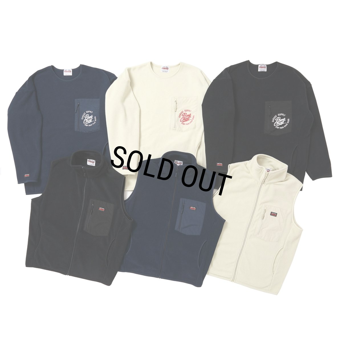 画像6: PORKCHOP/CS FLEECE SHIRT（BLACK）［フリースクルーネック-25春夏］ (6)