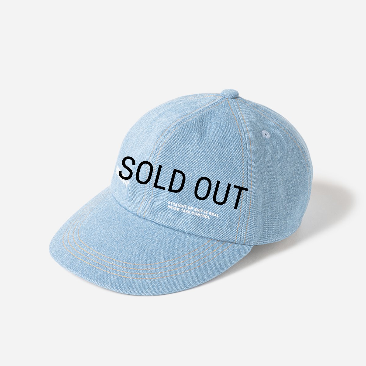 画像1: 【30％OFF】TIGHTBOOTH/LABEL LOGO DENIM 6 PANEL（Light Blue）［デニム6パネルキャップ-25春夏］ (1)