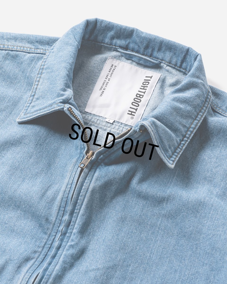 画像2: TIGHTBOOTH/DENIM DRIZZLER JACKET（Light Blue）［デニムドリズラーJKT-25春夏］ (2)