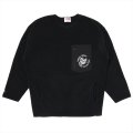 PORKCHOP/CS FLEECE SHIRT（BLACK）［フリースクルーネック-25春夏］
