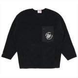 PORKCHOP/CS FLEECE SHIRT（BLACK）［フリースクルーネック-25春夏］