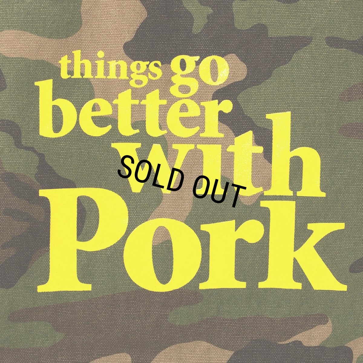 画像4: PORKCHOP/THINGS GO BETTER TOTE BAG（CAMO）［トートバッグ-25春夏］ (4)