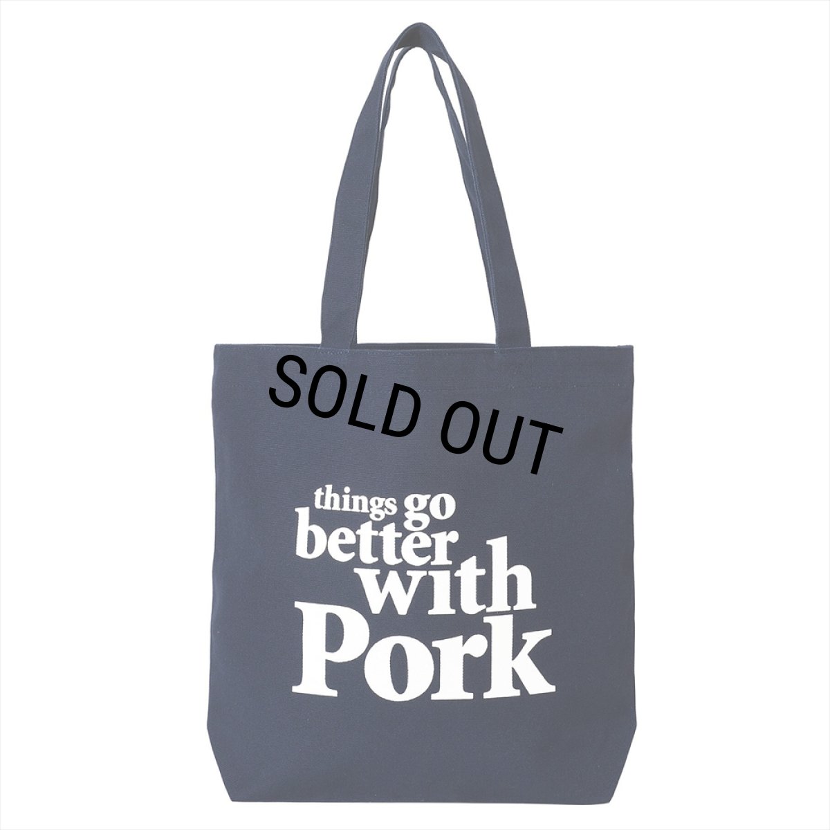 画像1: PORKCHOP/THINGS GO BETTER TOTE BAG（NAVY）［トートバッグ-25春夏］ (1)