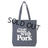 PORKCHOP/THINGS GO BETTER TOTE BAG（NAVY）［トートバッグ-25春夏］