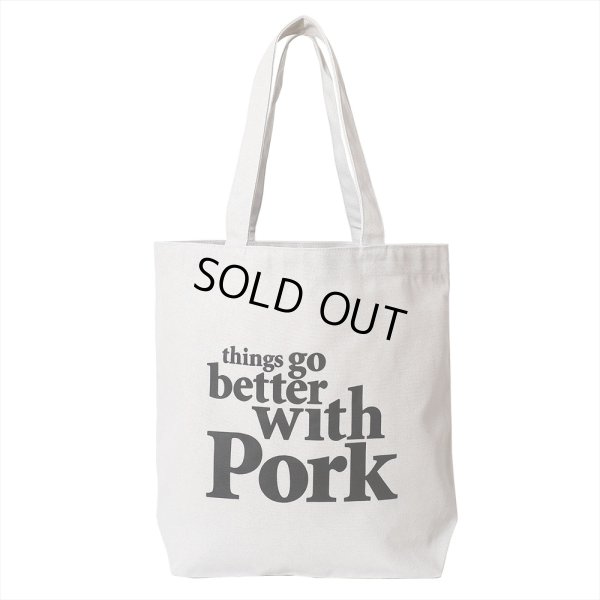 画像1: PORKCHOP/THINGS GO BETTER TOTE BAG（GRAY）［トートバッグ-25春夏］