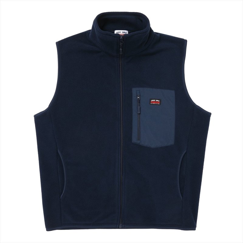 画像1: PORKCHOP/FLEECE VEST（NAVY）［フリースベスト-25春夏］