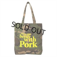 PORKCHOP/THINGS GO BETTER TOTE BAG（CAMO）［トートバッグ-25春夏］