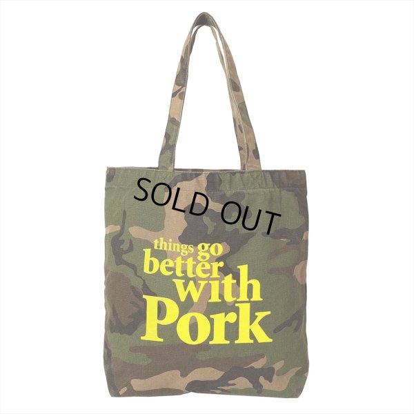 画像1: PORKCHOP/THINGS GO BETTER TOTE BAG（CAMO）［トートバッグ-25春夏］