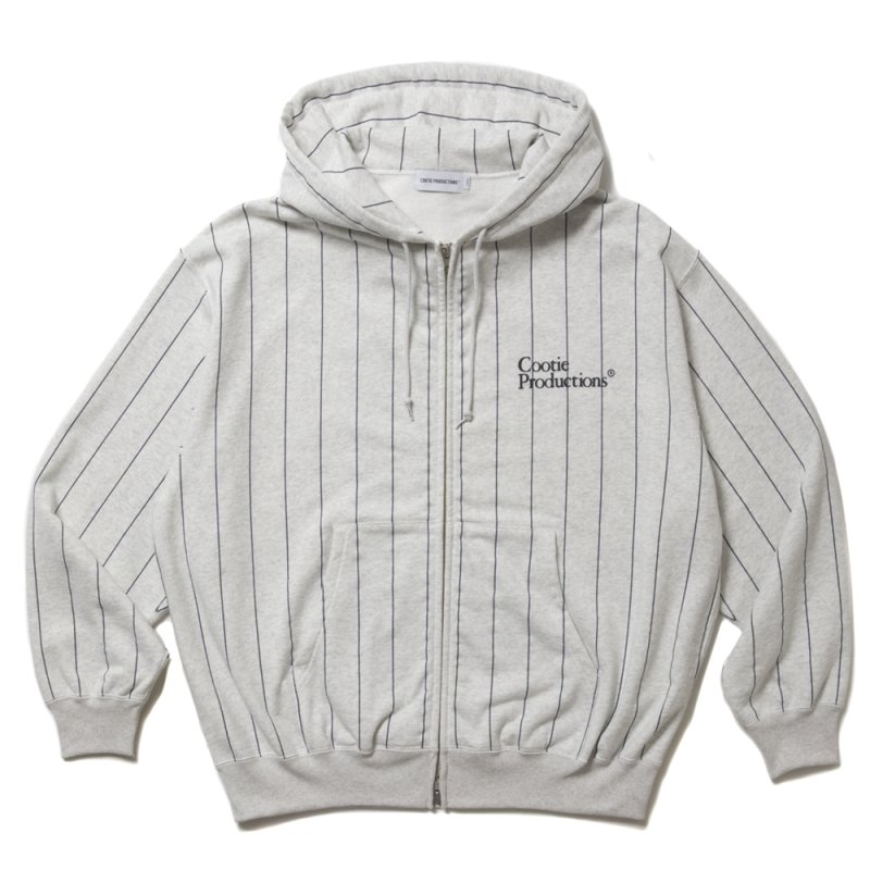画像1: COOTIE PRODUCTIONS/Allover Print Open End Yarn Sweat Zip Hoodie（Oatmeal）［ストライプスウェットジップフーディー-25春夏］