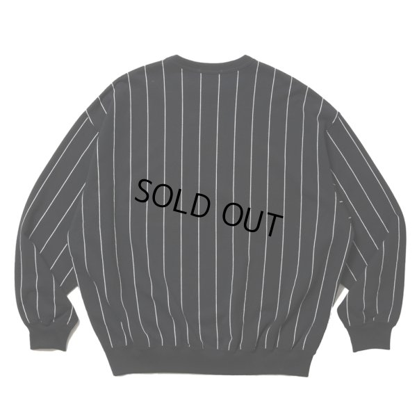 画像2: COOTIE PRODUCTIONS/Allover Print Open End Yarn Sweat Crew（Black）［ストライプスウェットクルー-25春夏］