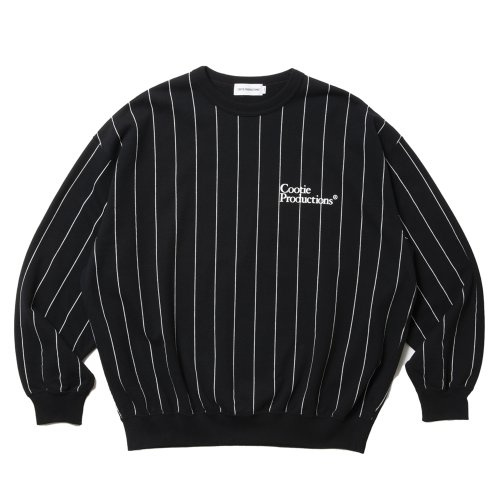 他の写真1: COOTIE PRODUCTIONS/Allover Print Open End Yarn Sweat Crew（Black）［ストライプスウェットクルー-25春夏］