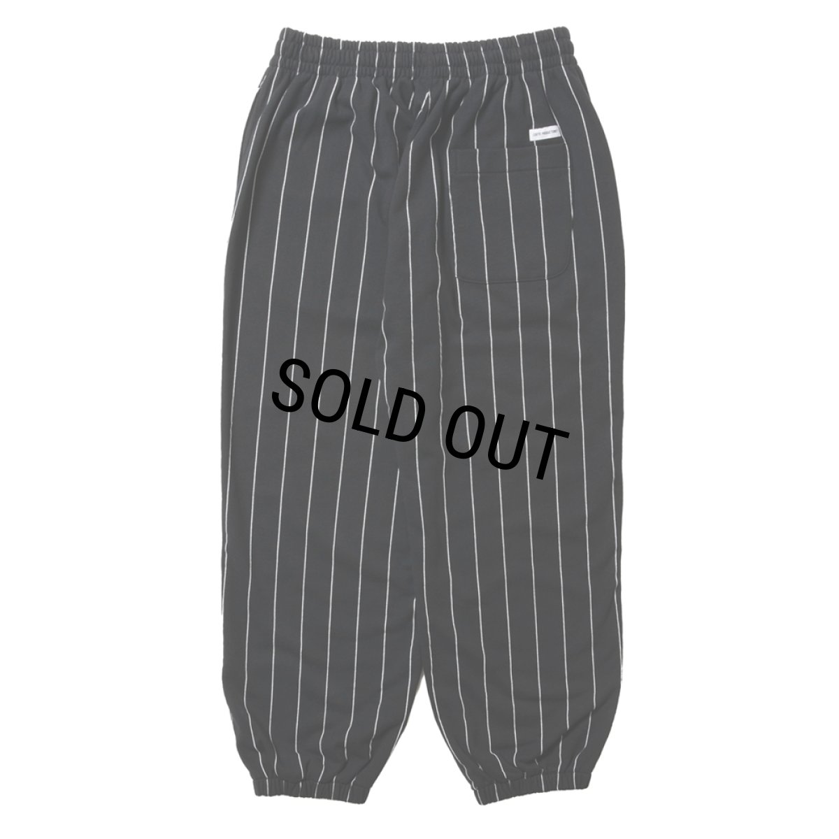画像2: COOTIE PRODUCTIONS/Allover Print Open End Yarn Sweat Easy Pants（Black）［ストライプスウェットイージーパンツ-25春夏］ (2)