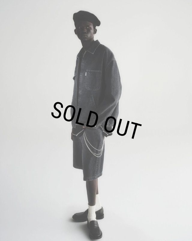 COOTIE PRODUCTIONS/Denim Zip Up Work Jacket（Black）［デニムジップ