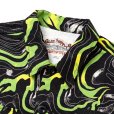 画像3: CALEE/CAMO PATTERN OVER SHILHOUETTE L/S SHIRT JACKET（BLACK/GREEN）［カモパターンシャツJKT-25春夏］