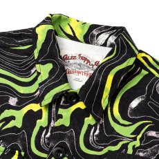 画像3: CALEE/CAMO PATTERN OVER SHILHOUETTE L/S SHIRT JACKET（BLACK/GREEN）［カモパターンシャツJKT-25春夏］ (3)