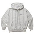 COOTIE PRODUCTIONS/Allover Print Open End Yarn Sweat Zip Hoodie（Oatmeal）［ストライプスウェットジップフーディー-25春夏］