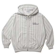 画像1: COOTIE PRODUCTIONS/Allover Print Open End Yarn Sweat Zip Hoodie（Oatmeal）［ストライプスウェットジップフーディー-25春夏］ (1)