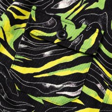画像6: CALEE/CAMO PATTERN OVER SHILHOUETTE L/S SHIRT JACKET（BLACK/GREEN）［カモパターンシャツJKT-25春夏］ (6)
