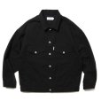 画像1: COOTIE PRODUCTIONS/Needle Punch Twill 3rd Type Jacket（Black）［ニードルパンチツイルサードタイプJKT-25春夏］ (1)
