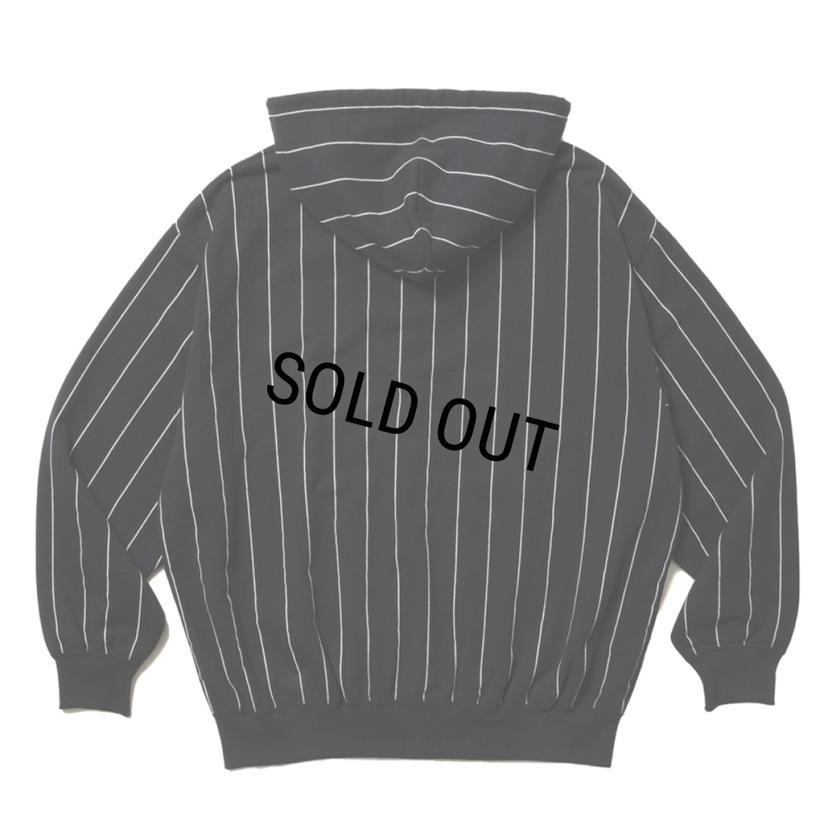 画像2: COOTIE PRODUCTIONS/Allover Print Open End Yarn Sweat Zip Hoodie（Black）［ストライプスウェットジップフーディー-25春夏］ (2)