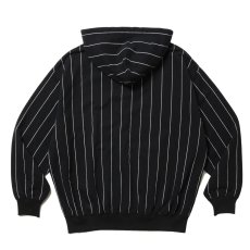 画像2: COOTIE PRODUCTIONS/Allover Print Open End Yarn Sweat Zip Hoodie（Black）［ストライプスウェットジップフーディー-25春夏］ (2)