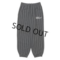 COOTIE PRODUCTIONS/Allover Print Open End Yarn Sweat Easy Pants（Black）［ストライプスウェットイージーパンツ-25春夏］