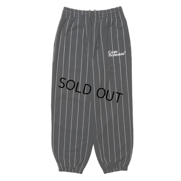 画像1: COOTIE PRODUCTIONS/Allover Print Open End Yarn Sweat Easy Pants（Black）［ストライプスウェットイージーパンツ-25春夏］