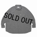 COOTIE PRODUCTIONS/Amundsen Check Oversized L/S Shirts（Black）［チェックオーバーサイズシャツ-25春夏］