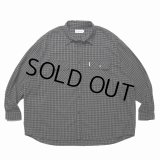 COOTIE PRODUCTIONS/Amundsen Check Oversized L/S Shirts（Black）［チェックオーバーサイズシャツ-25春夏］