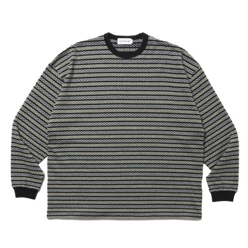 他の写真1: COOTIE PRODUCTIONS/Jacquard Border L/S Tee（Black）［ジャガードボーダー長袖T-25春夏］