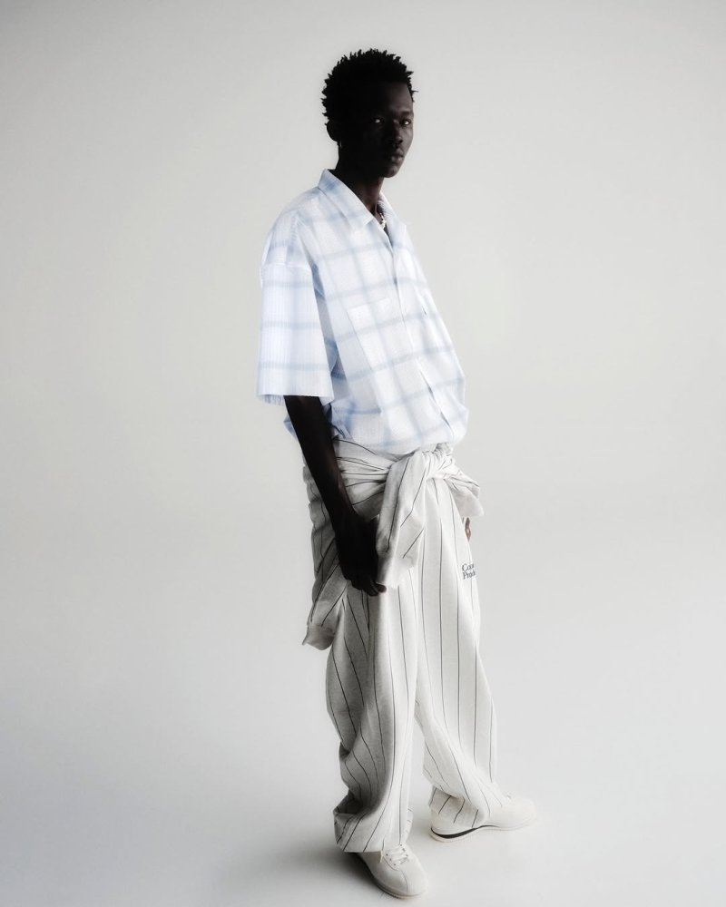 画像3: COOTIE PRODUCTIONS/Allover Print Open End Yarn Sweat Easy Pants（Oatmeal）［ストライプスウェットイージーパンツ-25春夏］