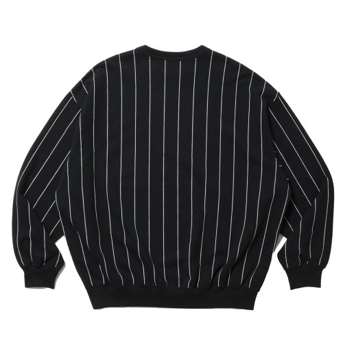 他の写真2: COOTIE PRODUCTIONS/Allover Print Open End Yarn Sweat Crew（Black）［ストライプスウェットクルー-25春夏］