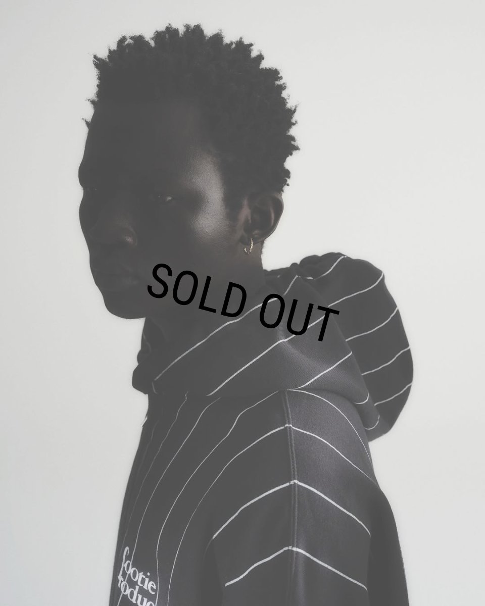 画像5: COOTIE PRODUCTIONS/Allover Print Open End Yarn Sweat Zip Hoodie（Black）［ストライプスウェットジップフーディー-25春夏］ (5)