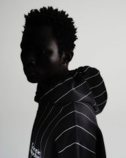 画像5: COOTIE PRODUCTIONS/Allover Print Open End Yarn Sweat Zip Hoodie（Black）［ストライプスウェットジップフーディー-25春夏］ (5)