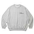 画像1: COOTIE PRODUCTIONS/Allover Print Open End Yarn Sweat Crew（Oatmeal）［ストライプスウェットクルー-25春夏］ (1)