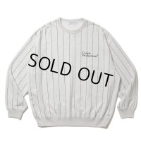 COOTIE PRODUCTIONS/Allover Print Open End Yarn Sweat Crew（Oatmeal）［ストライプスウェットクルー-25春夏］