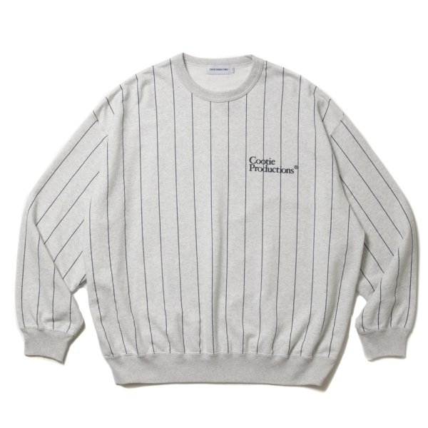 画像1: COOTIE PRODUCTIONS/Allover Print Open End Yarn Sweat Crew（Oatmeal）［ストライプスウェットクルー-25春夏］