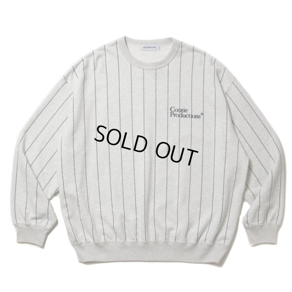 画像1: COOTIE PRODUCTIONS/Allover Print Open End Yarn Sweat Crew（Oatmeal）［ストライプスウェットクルー-25春夏］