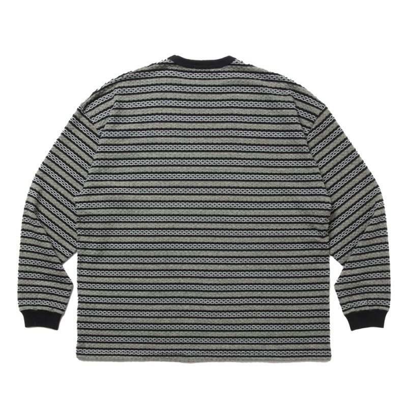 画像2: COOTIE PRODUCTIONS/Jacquard Border L/S Tee（Black）［ジャガードボーダー長袖T-25春夏］