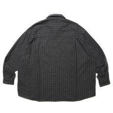 画像2: COOTIE PRODUCTIONS/Amundsen Check Oversized L/S Shirts（Black）［チェックオーバーサイズシャツ-25春夏］ (2)