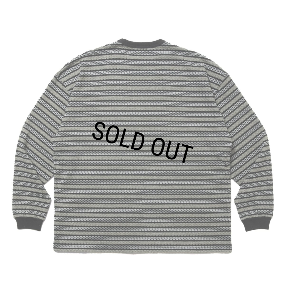 画像2: COOTIE PRODUCTIONS/Jacquard Border L/S Tee（Black）［ジャガードボーダー長袖T-25春夏］ (2)