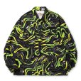 画像1: CALEE/CAMO PATTERN OVER SHILHOUETTE L/S SHIRT JACKET（BLACK/GREEN）［カモパターンシャツJKT-25春夏］ (1)