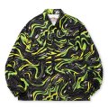 【30％OFF】CALEE/CAMO PATTERN OVER SHILHOUETTE L/S SHIRT JACKET（BLACK/GREEN）［カモパターンシャツJKT-25春夏］