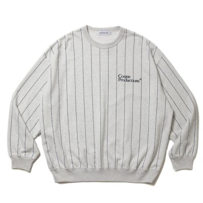 画像1: COOTIE PRODUCTIONS/Allover Print Open End Yarn Sweat Crew（Oatmeal）［ストライプスウェットクルー-25春夏］