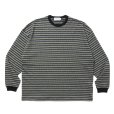 画像1: COOTIE PRODUCTIONS/Jacquard Border L/S Tee（Black）［ジャガードボーダー長袖T-25春夏］ (1)