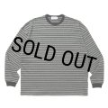 COOTIE PRODUCTIONS/Jacquard Border L/S Tee（Black）［ジャガードボーダー長袖T-25春夏］