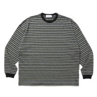 COOTIE PRODUCTIONS/Jacquard Border L/S Tee（Black）［ジャガードボーダー長袖T-25春夏］