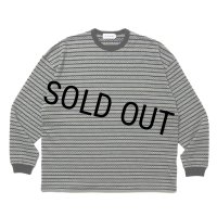 COOTIE PRODUCTIONS/Jacquard Border L/S Tee（Black）［ジャガードボーダー長袖T-25春夏］