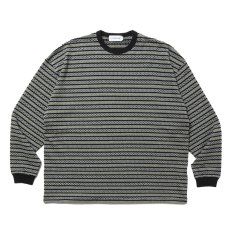 画像1: COOTIE PRODUCTIONS/Jacquard Border L/S Tee（Black）［ジャガードボーダー長袖T-25春夏］ (1)