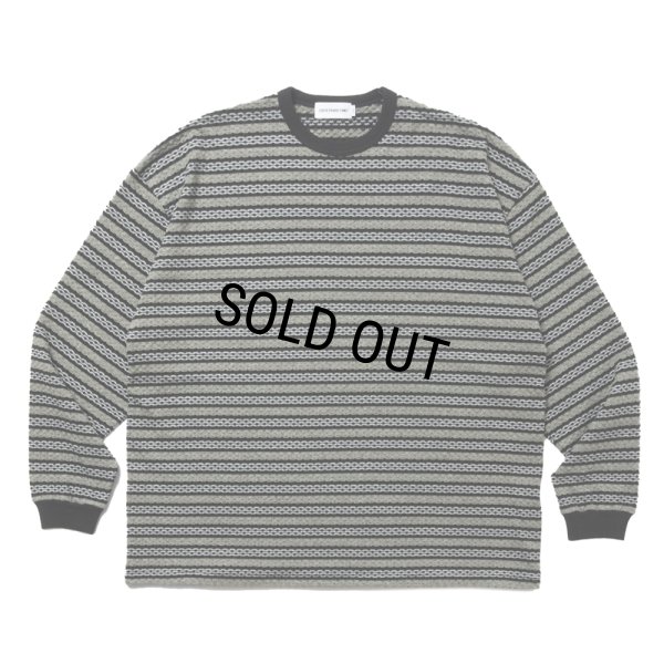 画像1: COOTIE PRODUCTIONS/Jacquard Border L/S Tee（Black）［ジャガードボーダー長袖T-25春夏］